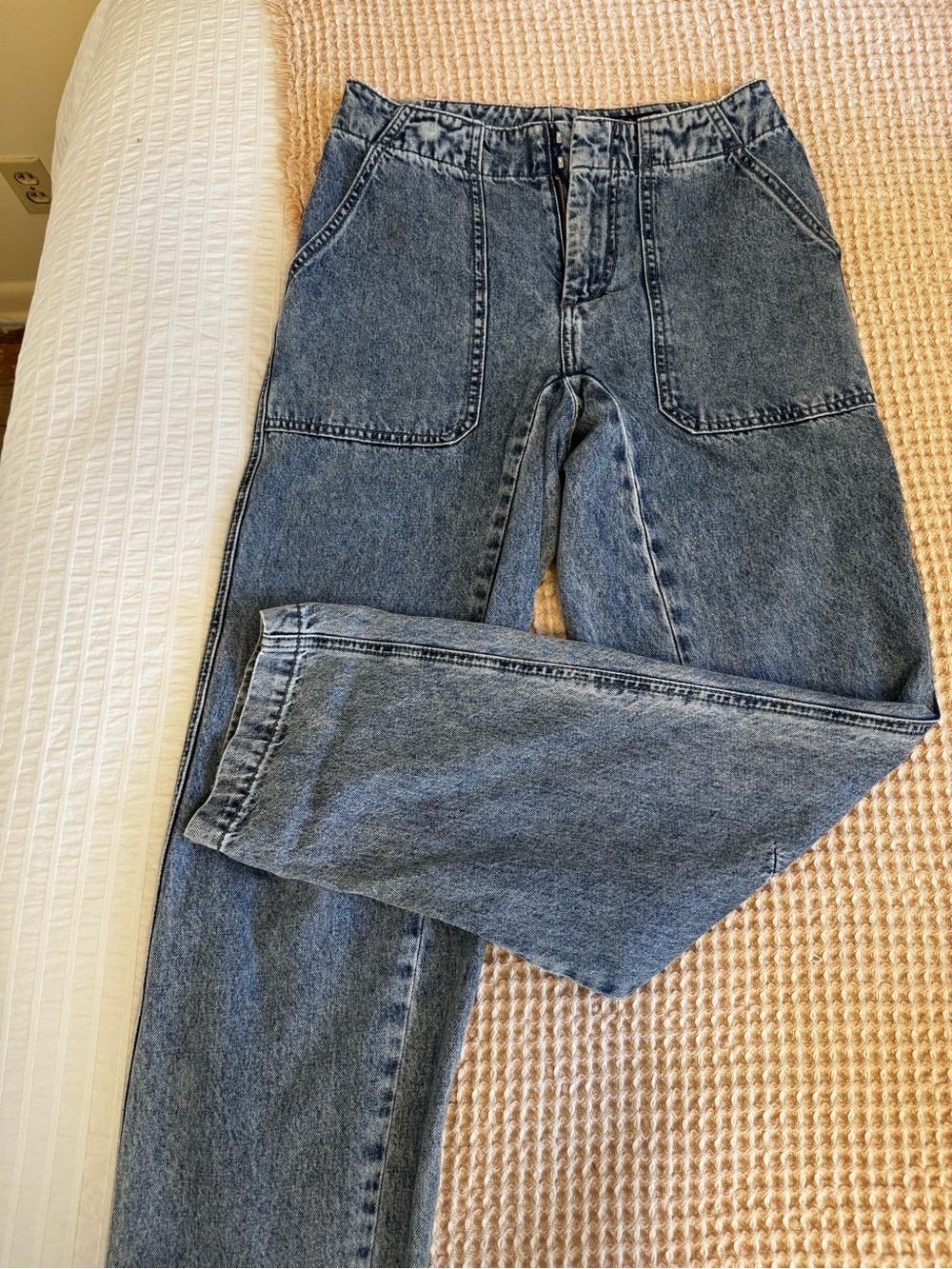 Rag and Bone distressed barrel jeans